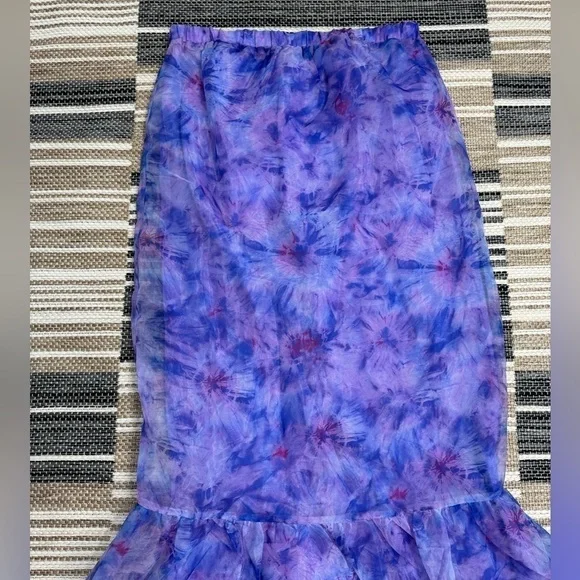 Buddy Love Dayton Strapless Maxi Dress Mermaid Ripple Purple Size XS - Picture 3 of 12